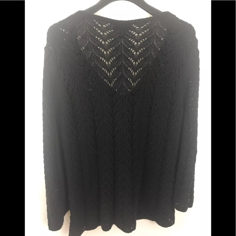 Talbots Botton Down Knit Cardigan Sz XL Black - Picture 3 of 3
